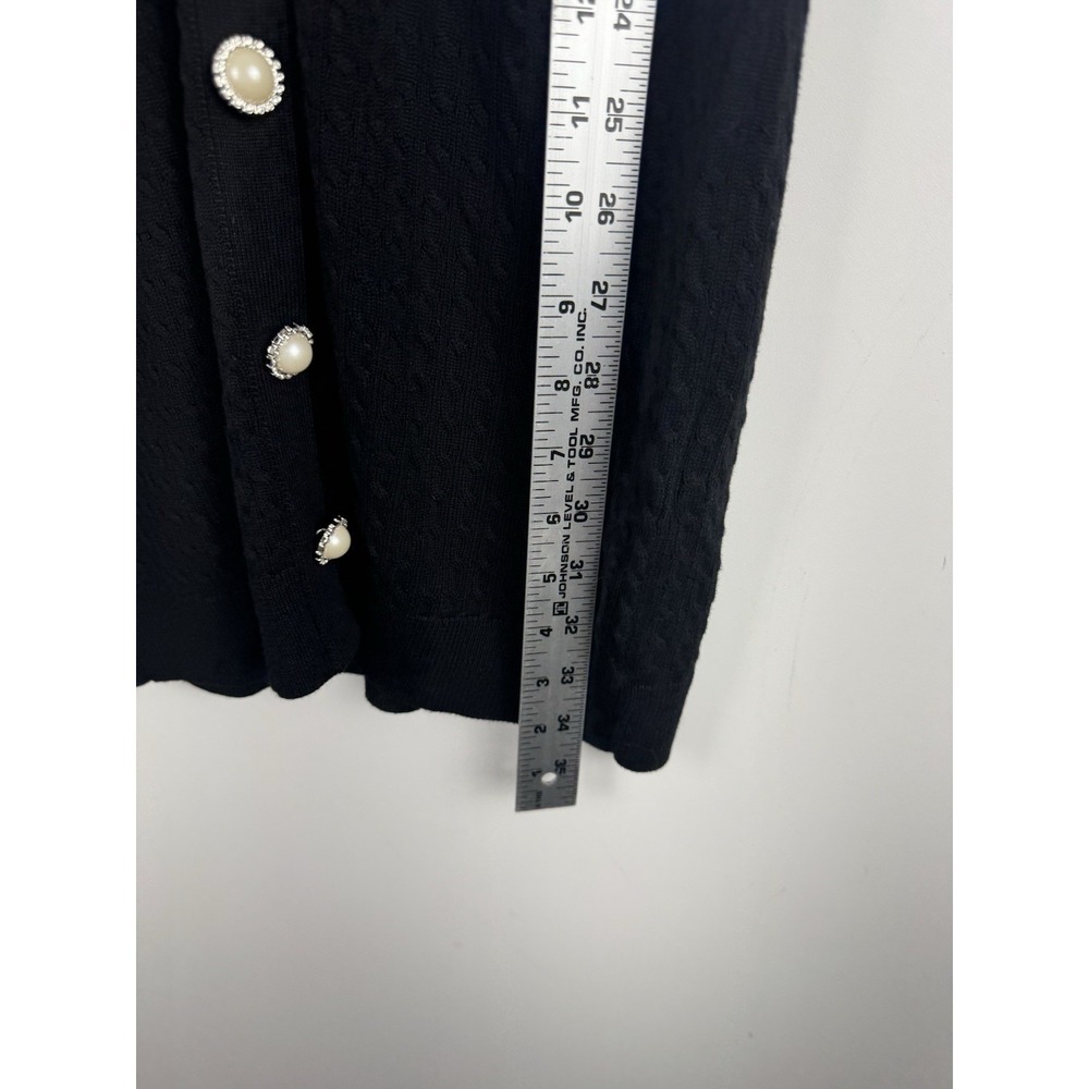 Lovers + Friends Black Knit Short Sleeve Cardigan Mini Bella Dress Sz Small - Picture 5 of 8